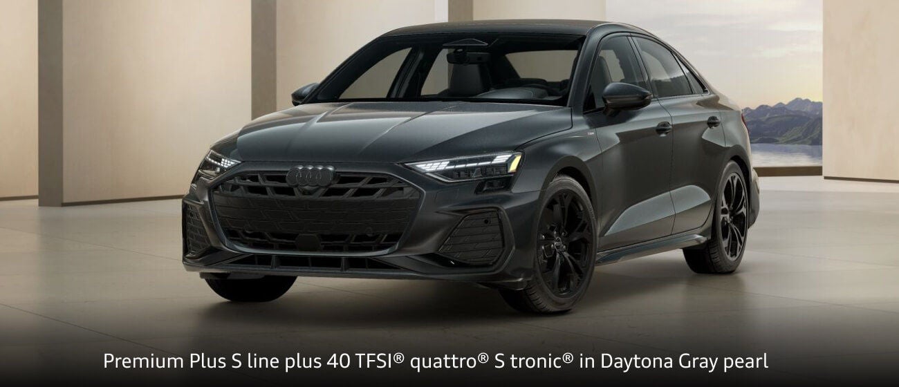 2026 Audi A3 Premium Plus S line parked inside of a showroom