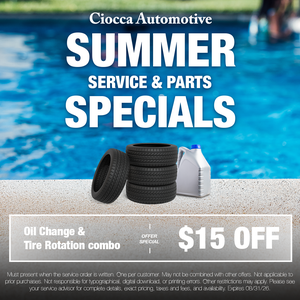 Oil Change / Tire Rotation Special - $15.00 Off