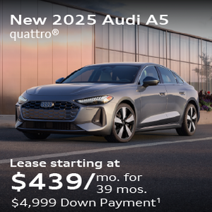 New 2025 Audi A5 45 quattro® Lease starting at $439/mo. for 39 mos. $4,999 Down Payment 