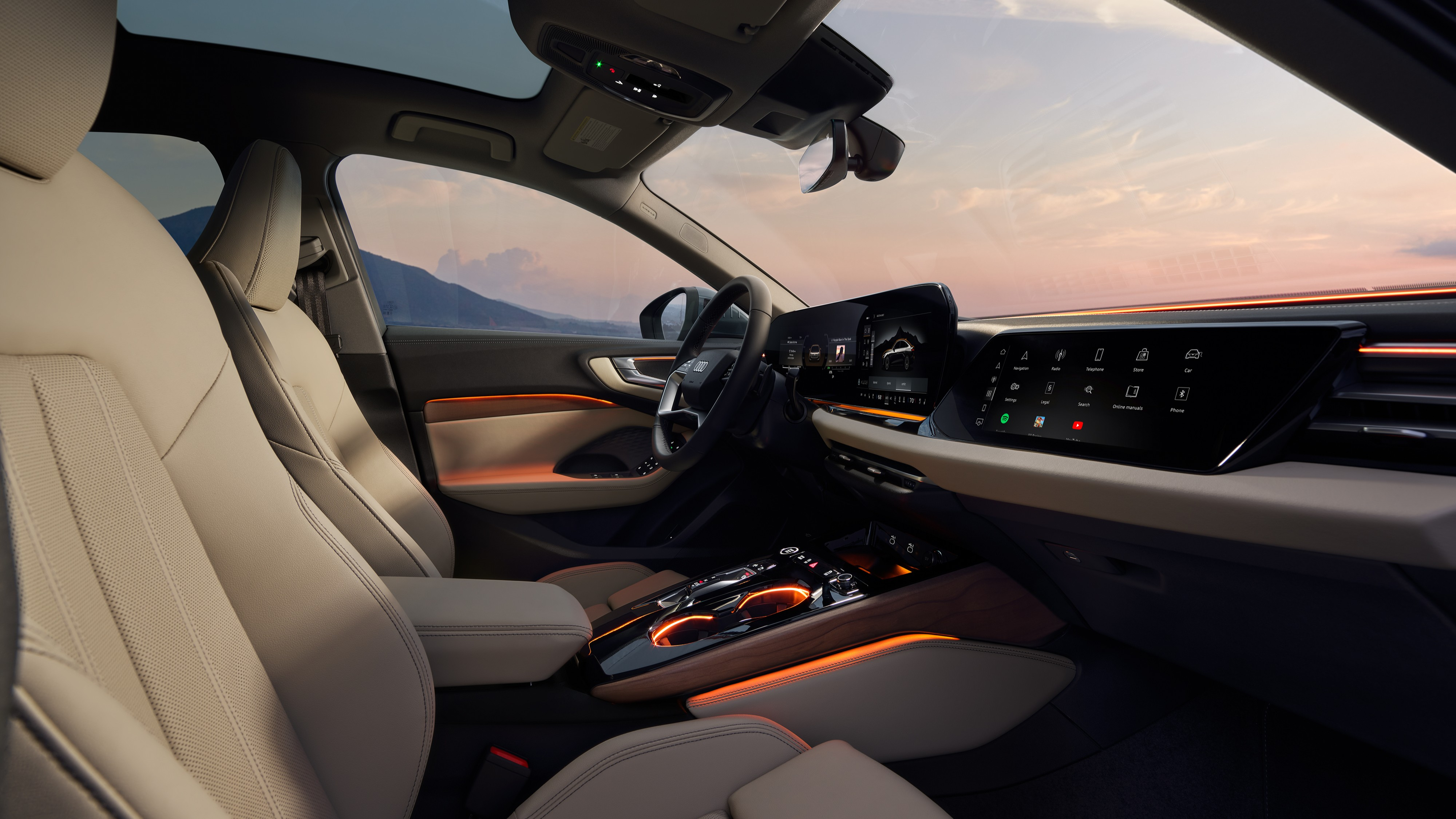 Audi a5 technology on the dashboard.
