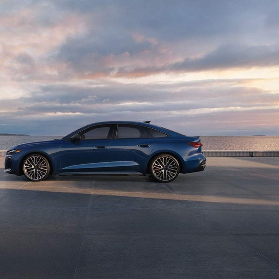2026 Audi S5 Sportback side profile along the coast