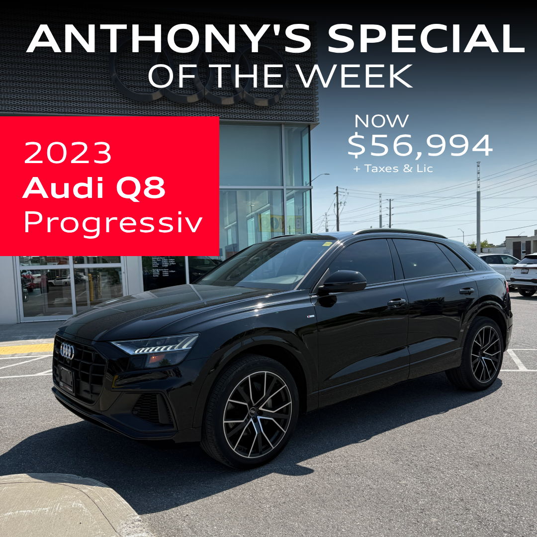Used Car Special of the Week Graphic - 2023 Audi Q8 Progressiv