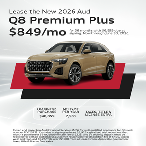 Lease the New 2026 Audi Q8 Premium Plus $849/mo