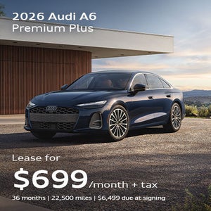 front facing 2026 Audi A6 Sedan Premium Plus parked