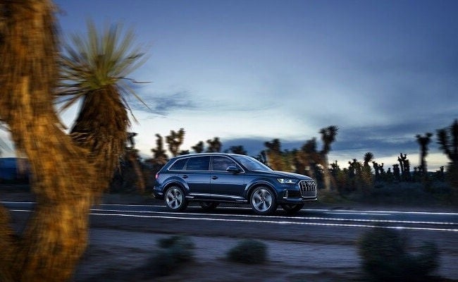 Audi Q7 driving through the desert