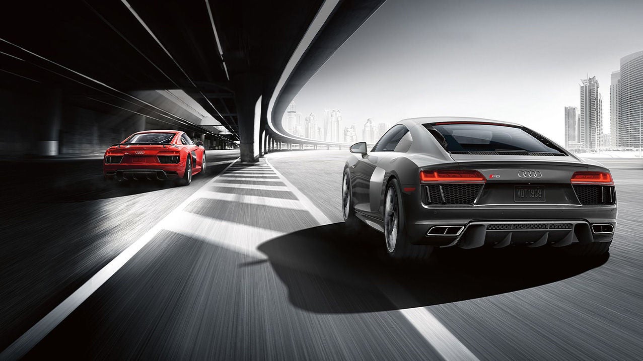 Rear-view of Audi quattro® technology.