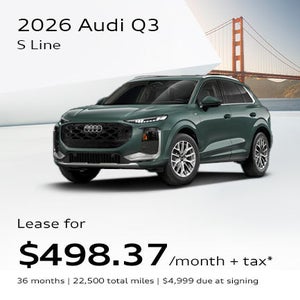 Side facing 2026 Audi Q3 S line parked