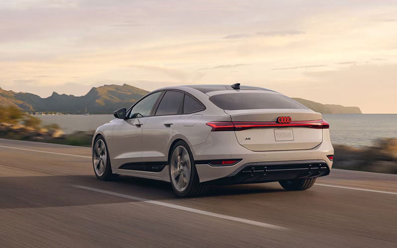 2025 Audi A6 e-tron driving on the road