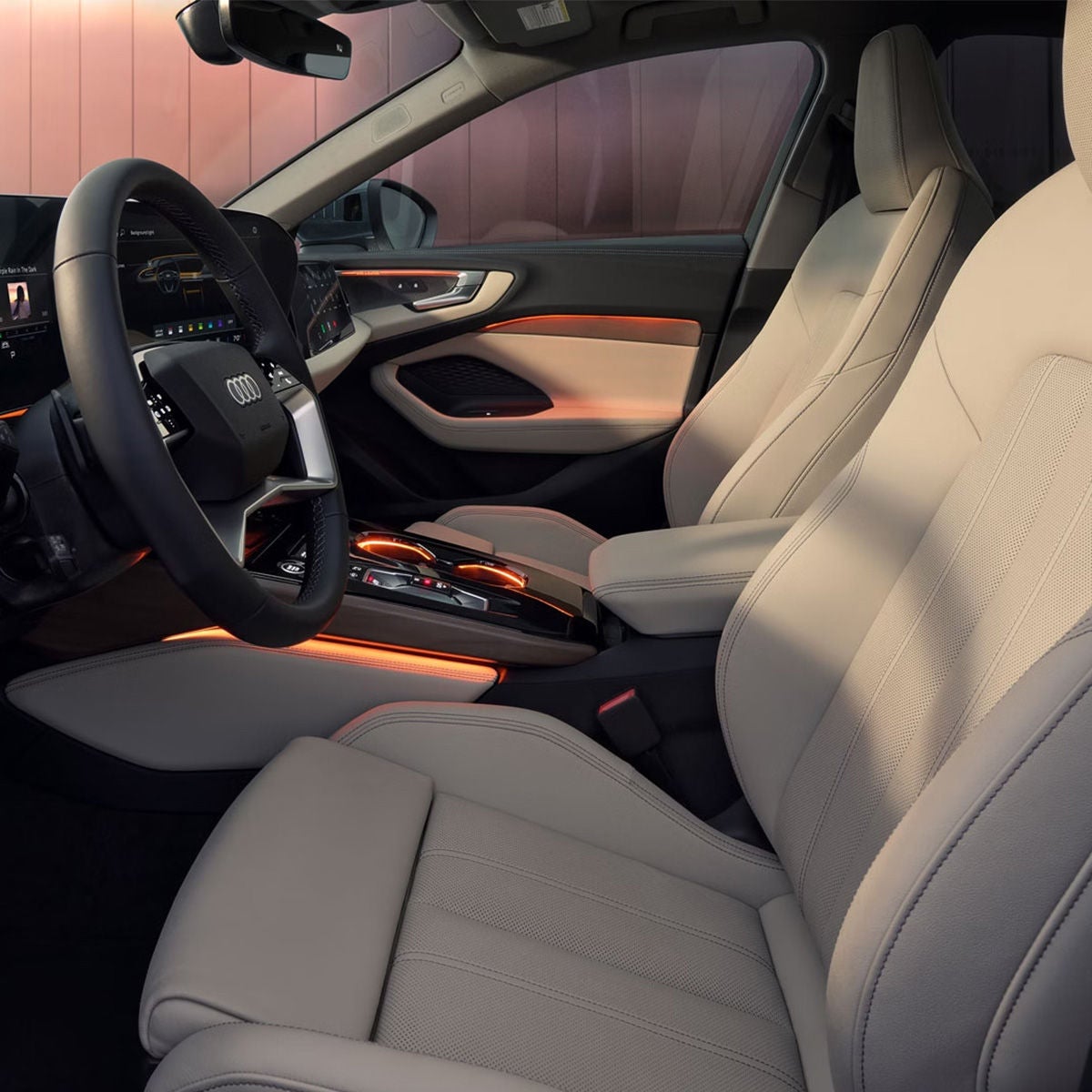 Interior view of the Audi A5.