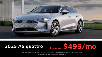 All-new A5 parked at dusk