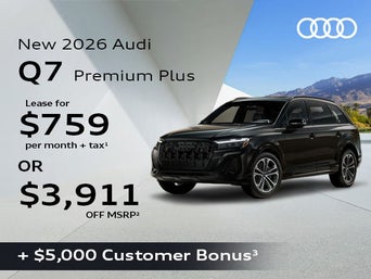 front facing 2026 Audi Q7 55 TFSI parked
