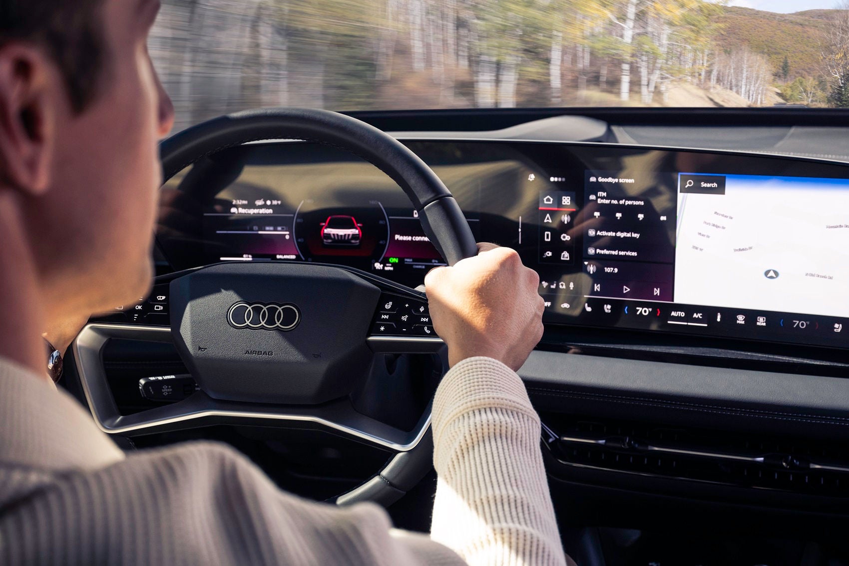 Interior of 2025 Audi Q6 e-tron