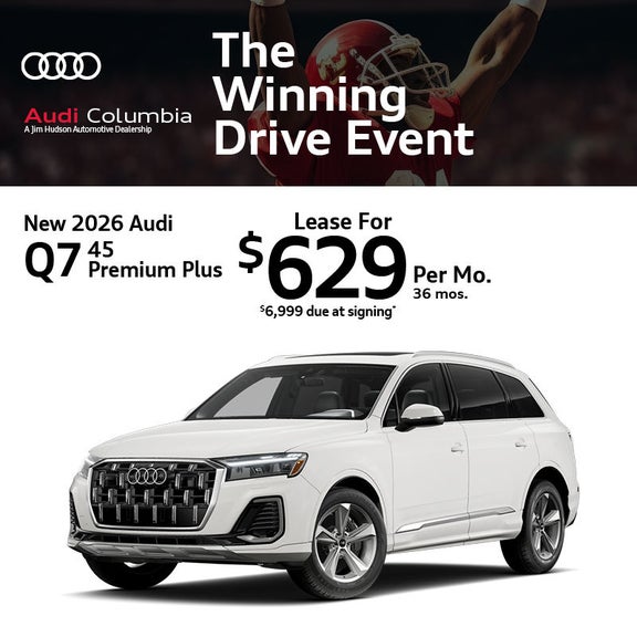 New 2026 Audi Q7 45 Premium Plus Lease $629 Per Mo. 36mos.