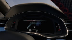 Audi virtual cockpit digital instrument display.