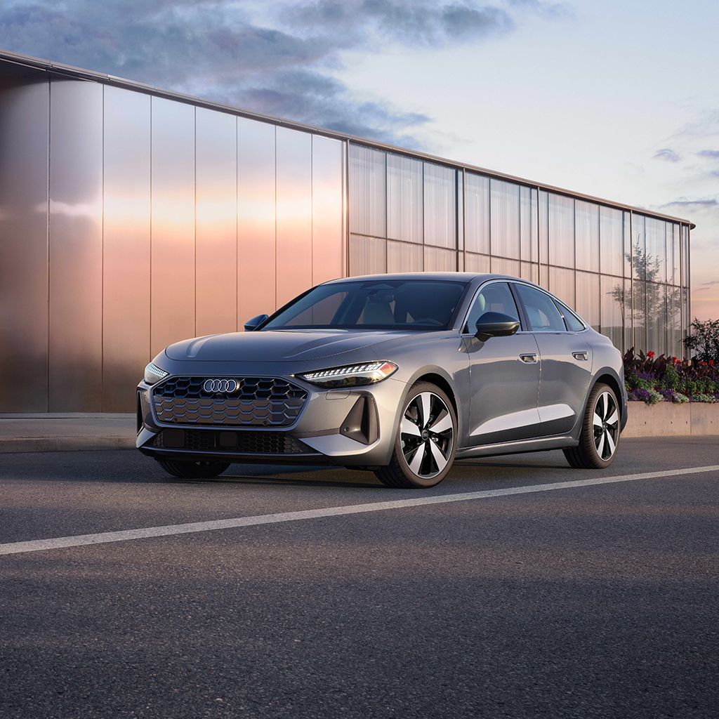 Profile view of an Audi A5.