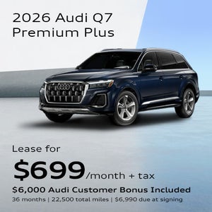 Side facing 2026 Audi Q7 Premium Plus parked