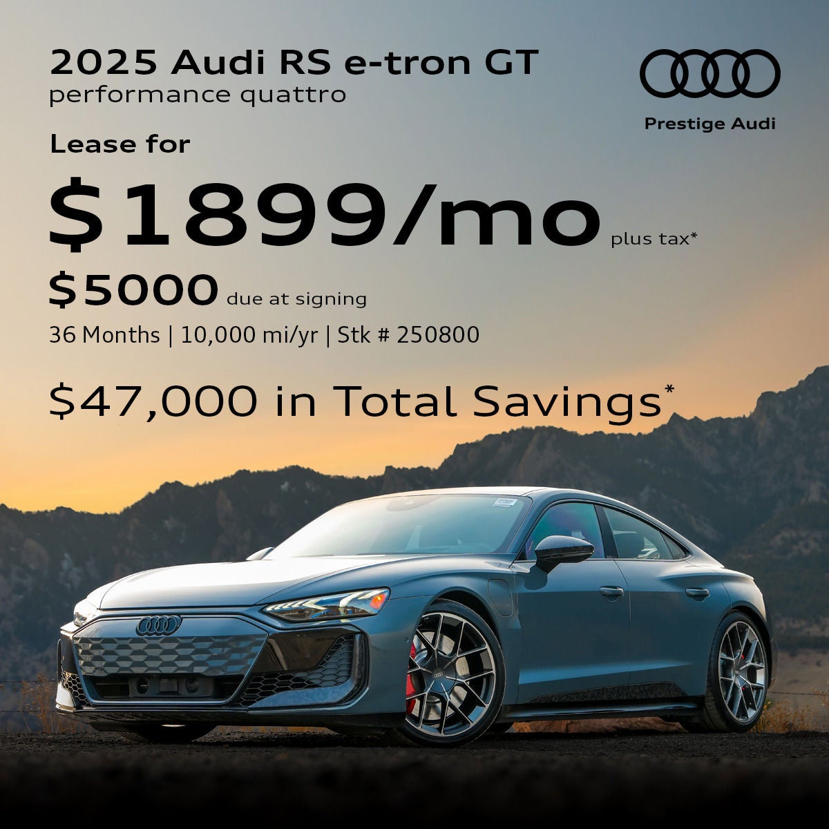 RS e-tron GT Performance - $47,000 in Total Savings
