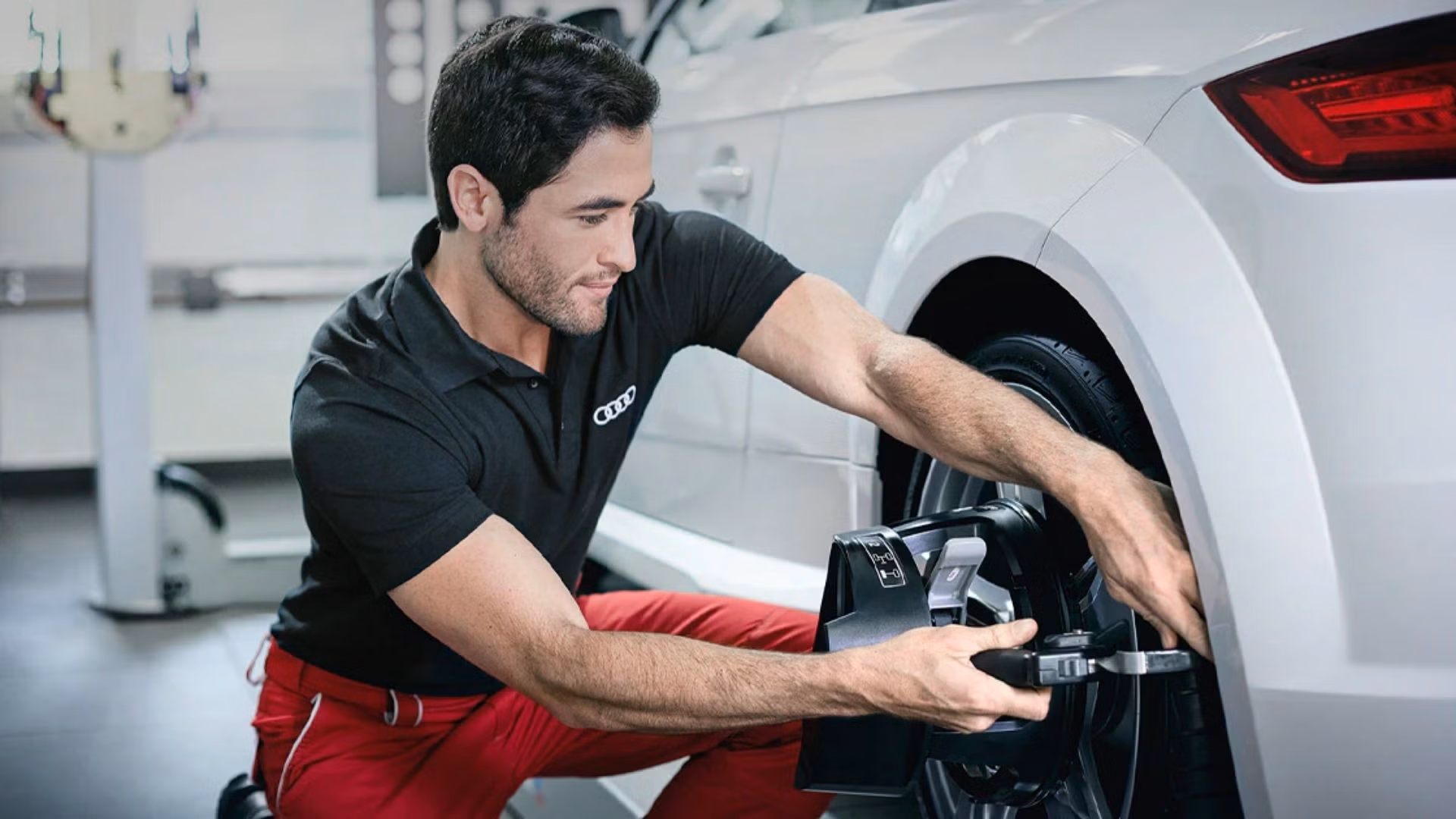 audi service technician performance four wheel alignment