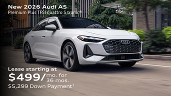 New 2026 Audi A5 Premium Plus TFSI quattro S tronic® Lease starting at $499/ mo. for  36 mos. $5,299 Down Payment