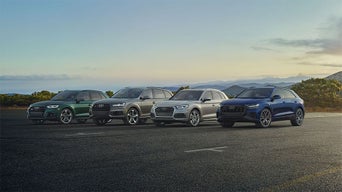 Line up of Audi SUVs.