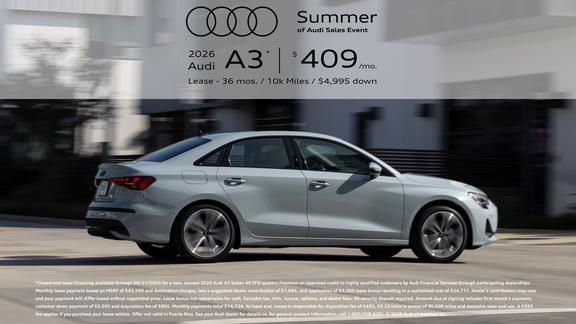 2026 Audi A3 Lease Offers in Little Rock, Arkansas