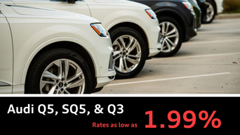 1.99% Finance Offers on Audi Q5, SQ5 and Q3