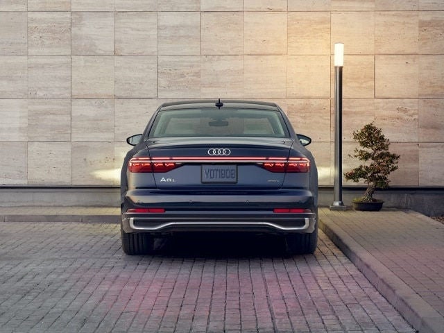 Rear view of 2026 Audi A8