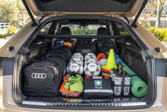 2026 Audi Q8 Cargo Space shown full of soccer gear