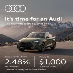Lease the 2026 A3 from 2.48% | Plus up to $1,000 Audi Event Credit