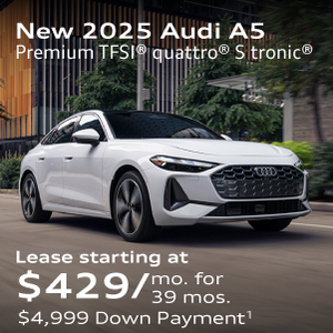 New 2025 Audi A5 45 quattro® Lease starting at $429/mo. for 39 mos. $4,999 Down Payment 