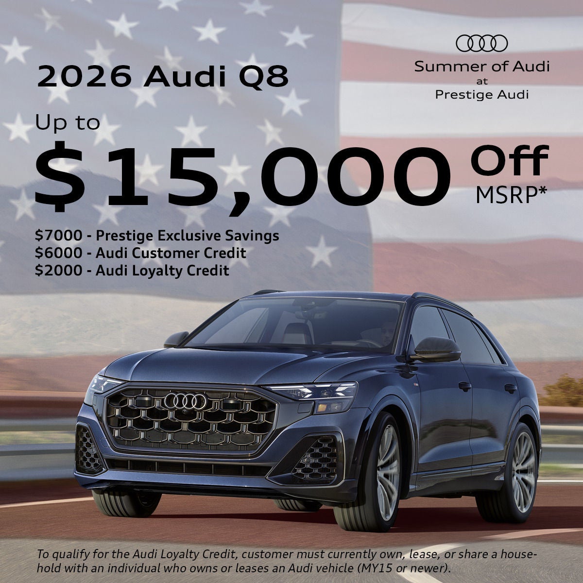 2026 Audi Q8 55 quattro - Up to $15,000 Off MSRP*